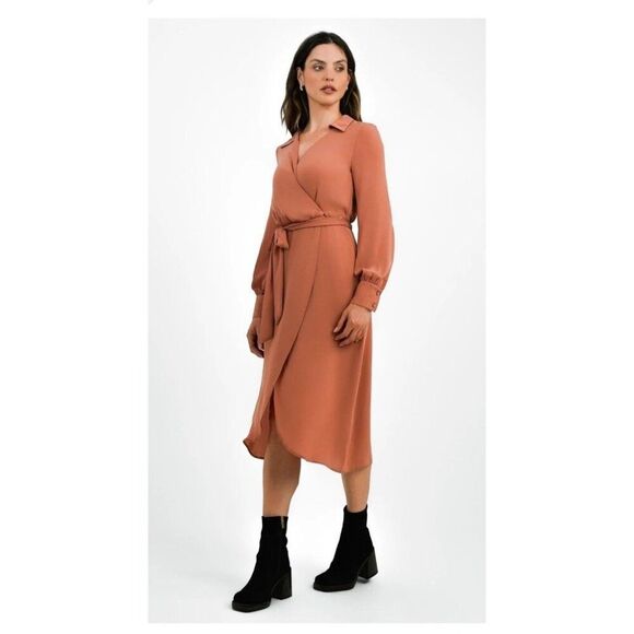 ASOS Curve Womens Midi Dress Wrap Style  Plus Size US 16.     Mm - Picture 1 of 9